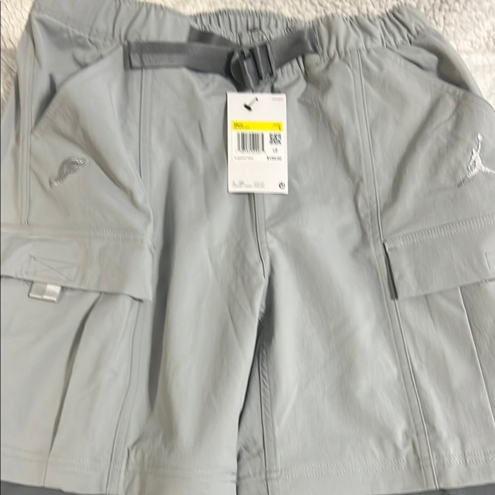 Gray Athletic Shorts with Logo